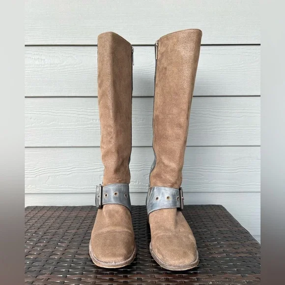 Donald J. Pliner Women’s Suede Leather Knee High Riding Boots - Picture 2 of 7